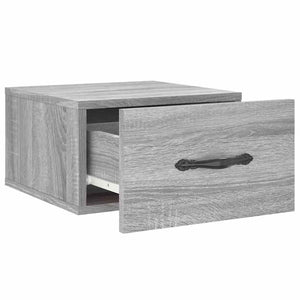 Κομοδίνα Επιτοίχια Γκρι Sonoma 35 x 35 x 20 εκ.