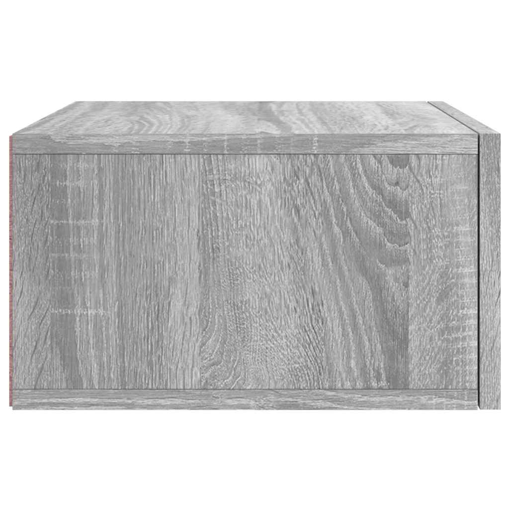 Κομοδίνα Επιτοίχια Γκρι Sonoma 35 x 35 x 20 εκ.