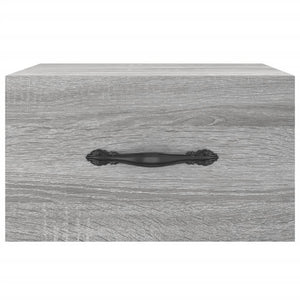 Κομοδίνα Επιτοίχια 2 τεμ. Γκρι Sonoma 35 x 35 x 20 εκ.
