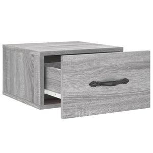 Κομοδίνα Επιτοίχια 2 τεμ. Γκρι Sonoma 35 x 35 x 20 εκ.