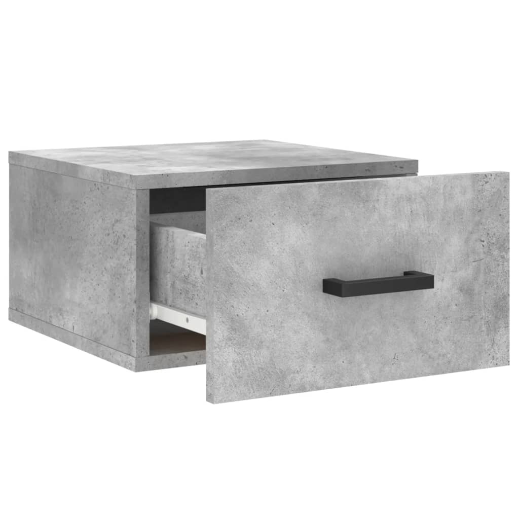 Κομοδίνο Επιτοίχιο Γκρι Σκυροδέματος 35 x 35 x 20 εκ.