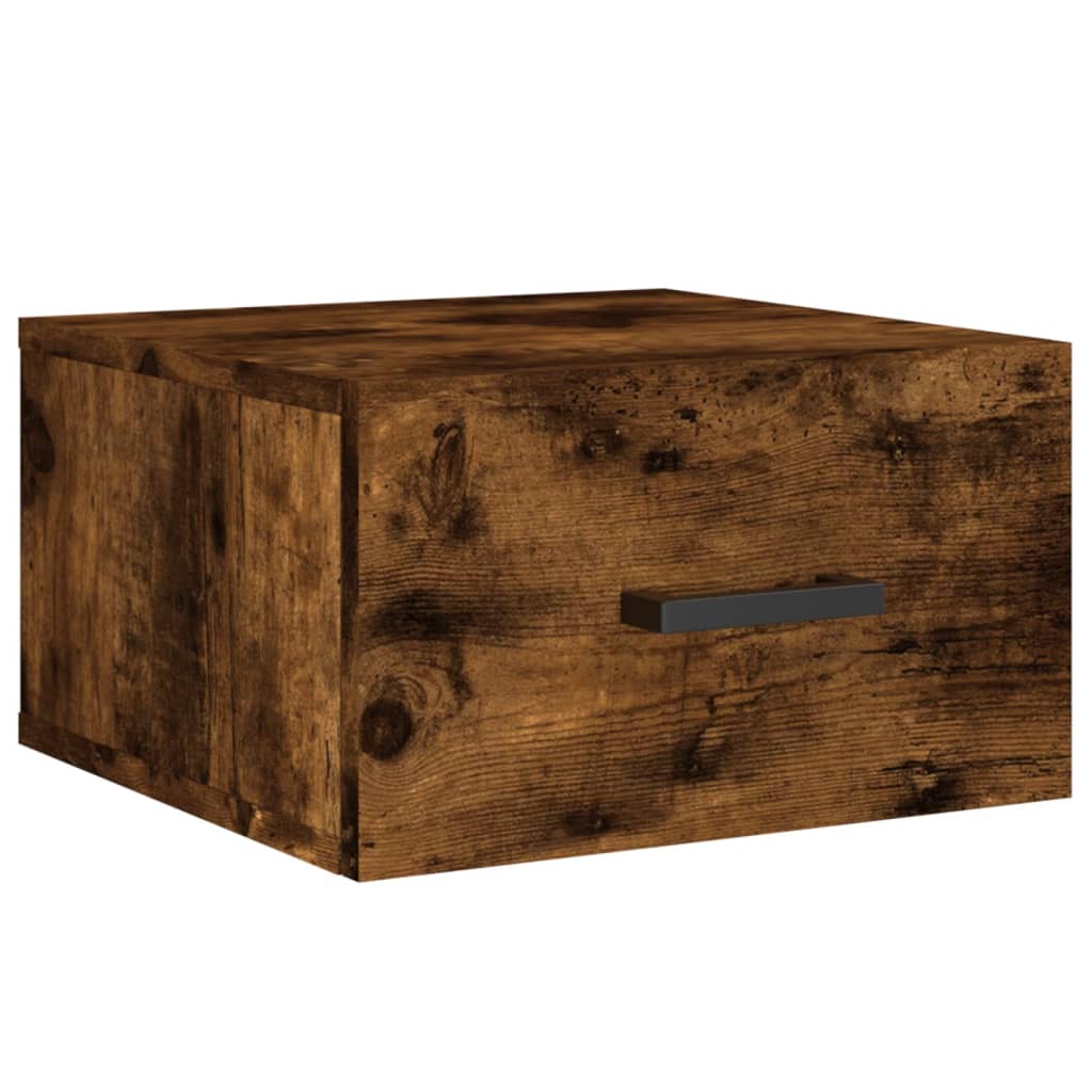 Κομοδίνο Επιτοίχιο Καπνιστή Δρυς 35 x 35 x 20 εκ.