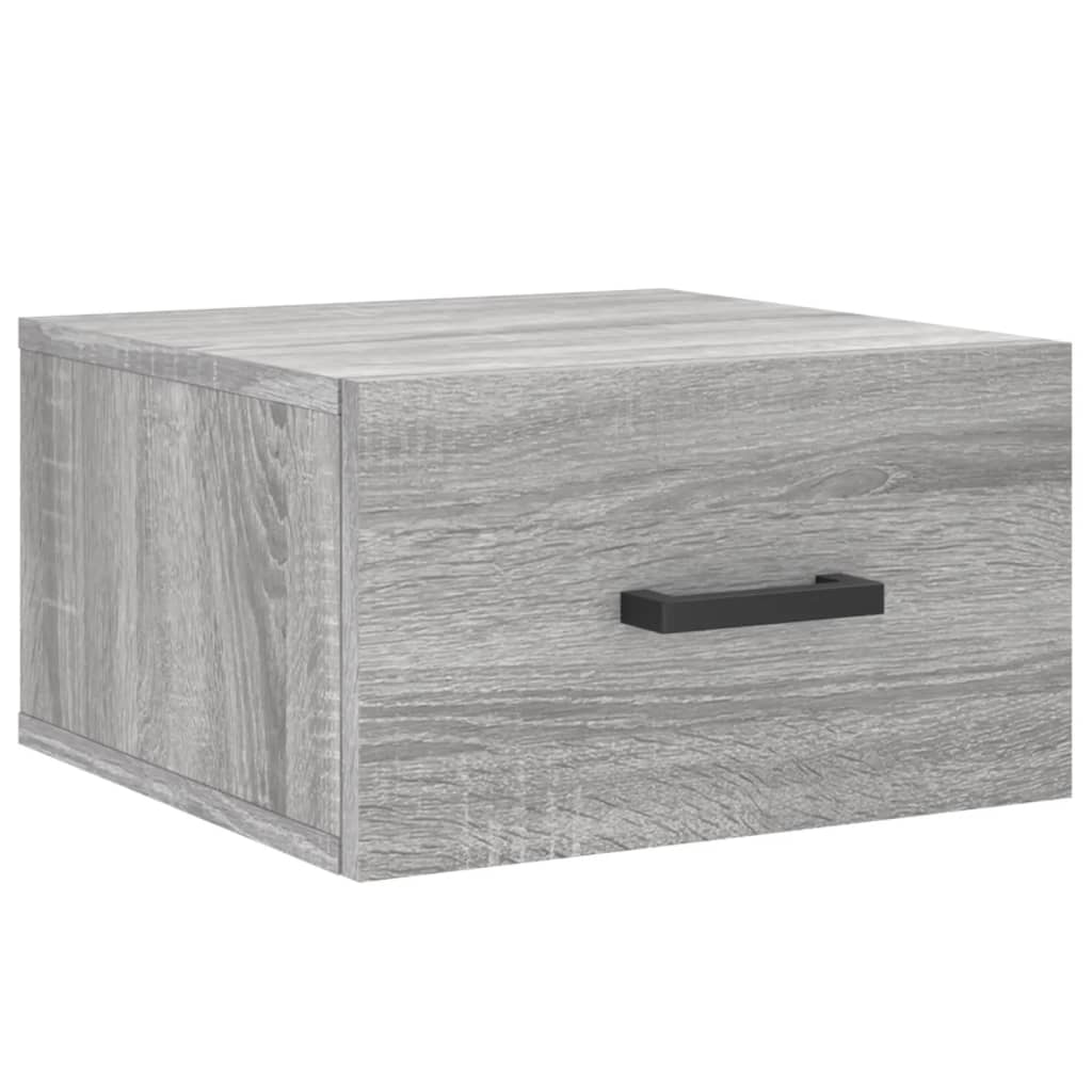 Κομοδίνα Επιτοίχια Γκρι Sonoma 35 x 35 x 20 εκ.