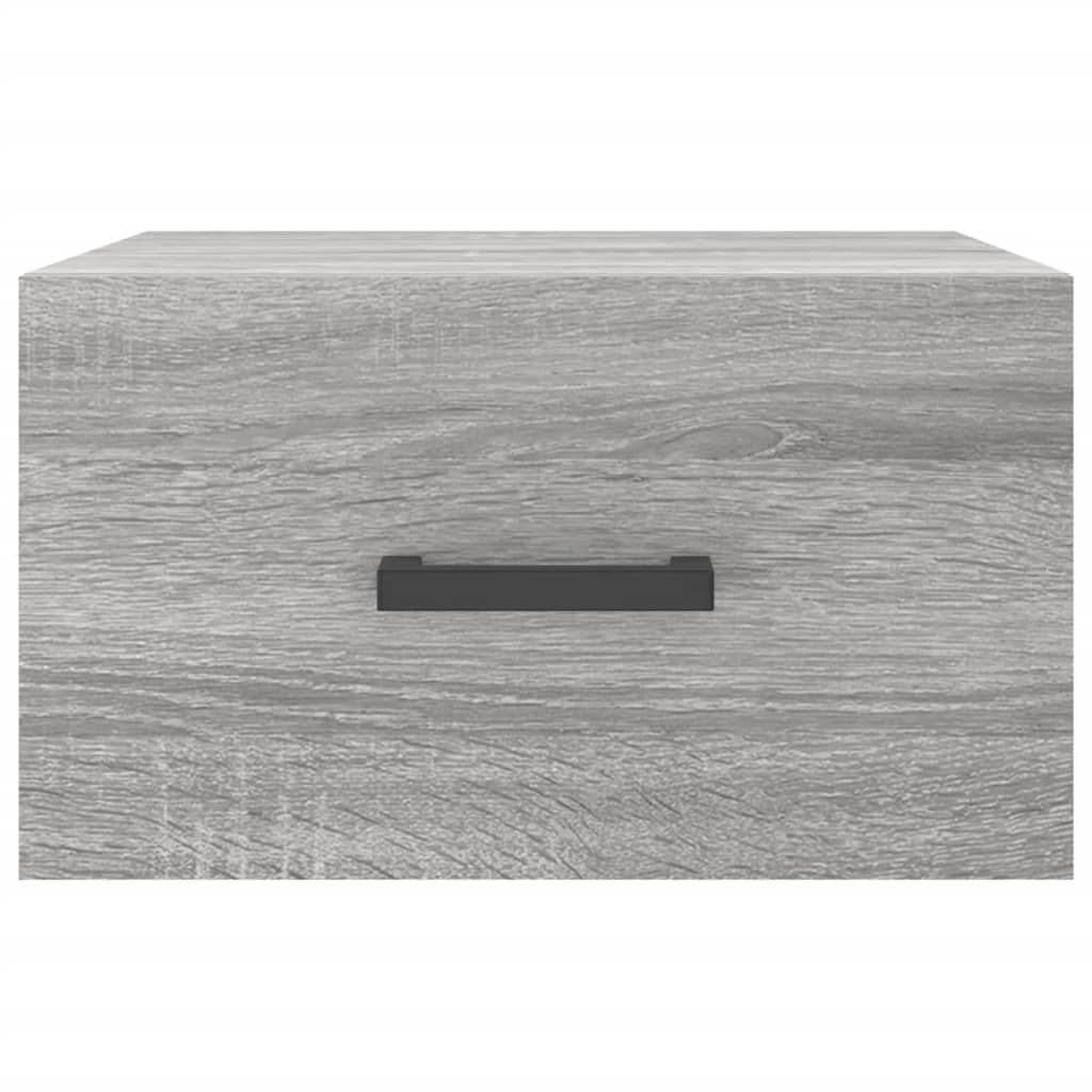 Κομοδίνα Επιτοίχια Γκρι Sonoma 35 x 35 x 20 εκ.