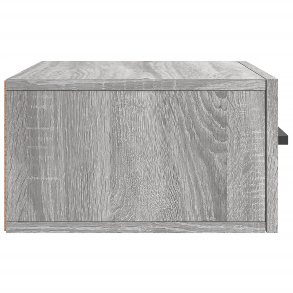 Κομοδίνα Επιτοίχια Γκρι Sonoma 35 x 35 x 20 εκ.