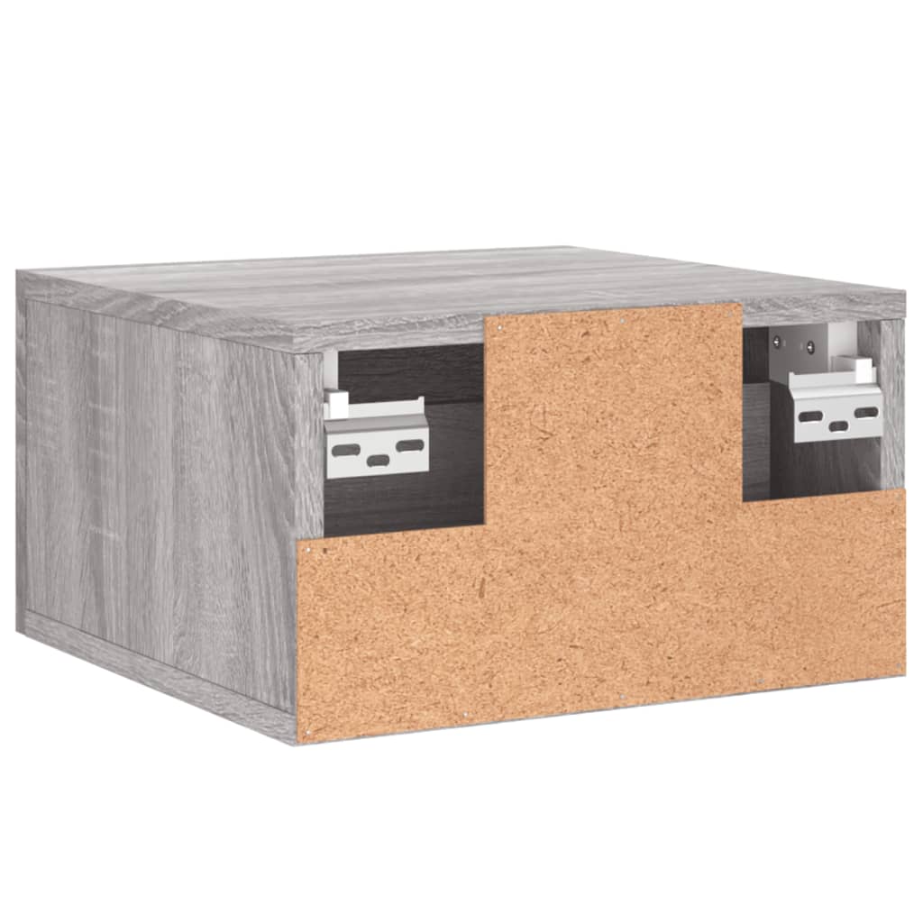 Κομοδίνα Επιτοίχια Γκρι Sonoma 35 x 35 x 20 εκ.