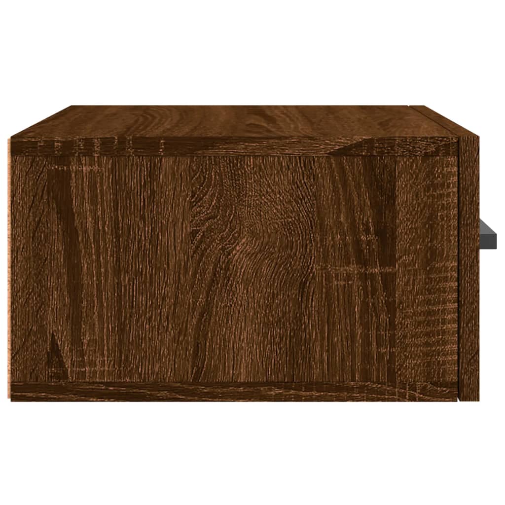 Κομοδίνο Επιτοίχιο Καφέ Δρυς 35 x 35 x 20 εκ.