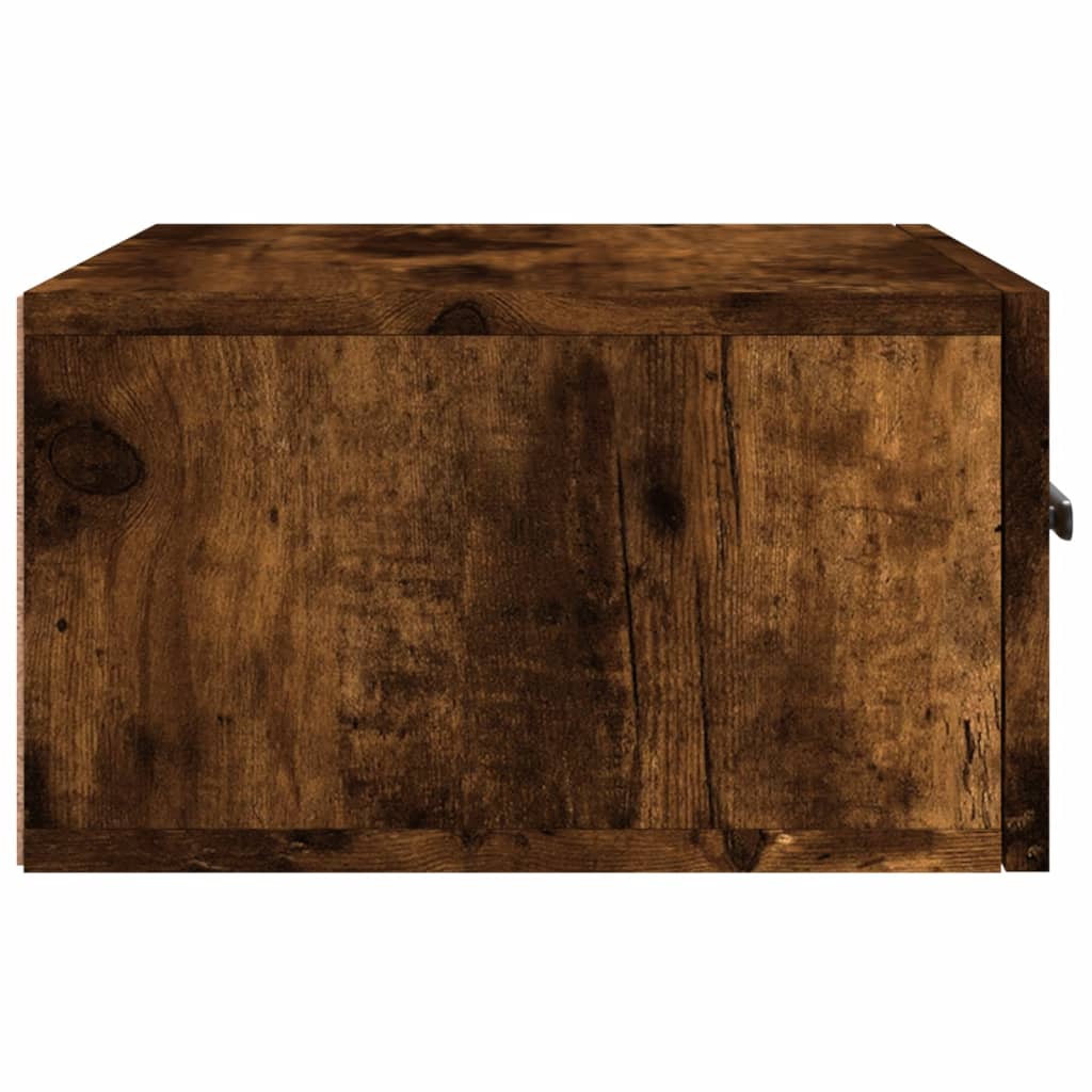Κομοδίνο Επιτοίχιο Καπνιστή Δρυς 35 x 35 x 20 εκ.