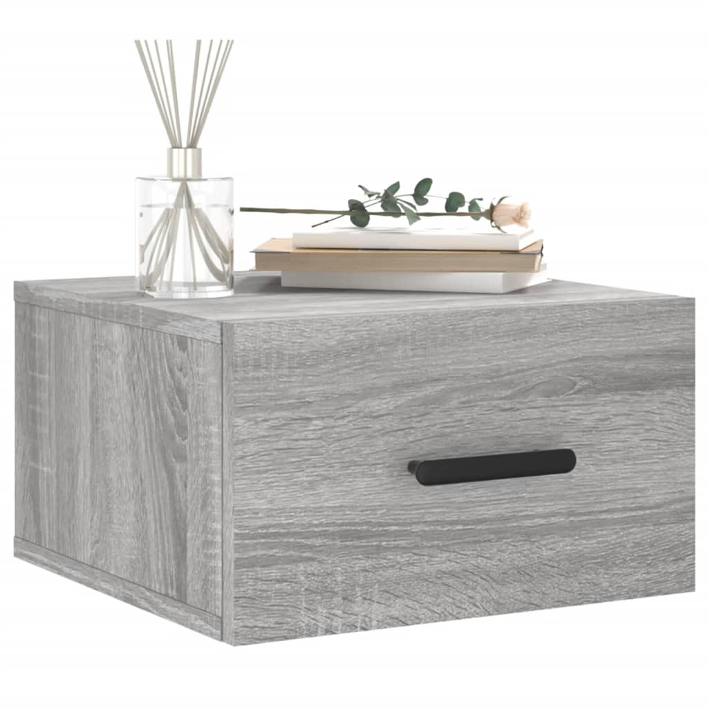 Κομοδίνα Επιτοίχια Γκρι Sonoma 35 x 35 x 20 εκ. - Pakobazaar