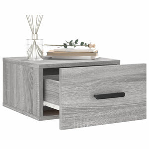 Κομοδίνα Επιτοίχια Γκρι Sonoma 35 x 35 x 20 εκ. - Pakobazaar