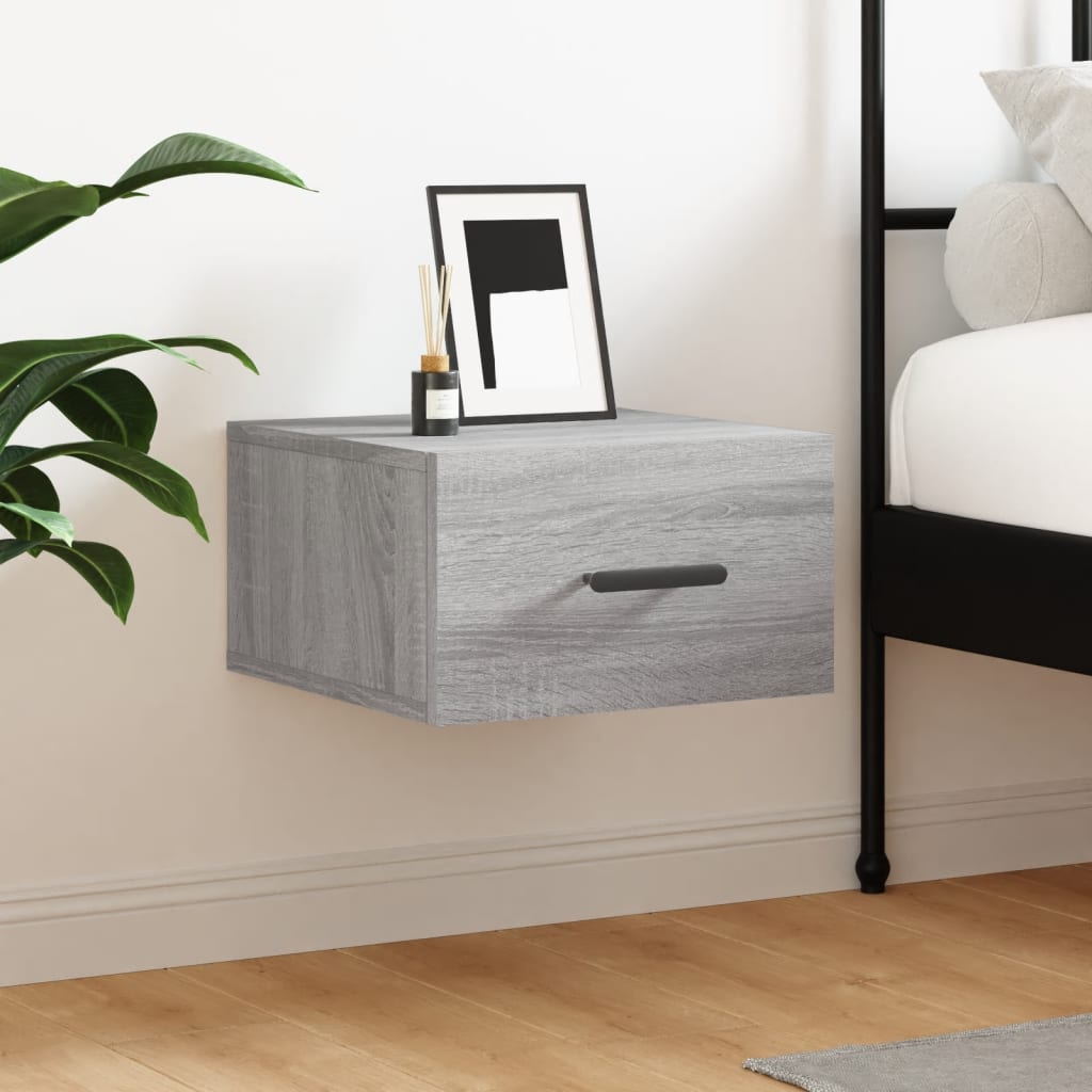 Κομοδίνα Επιτοίχια Γκρι Sonoma 35 x 35 x 20 εκ. - Pakobazaar