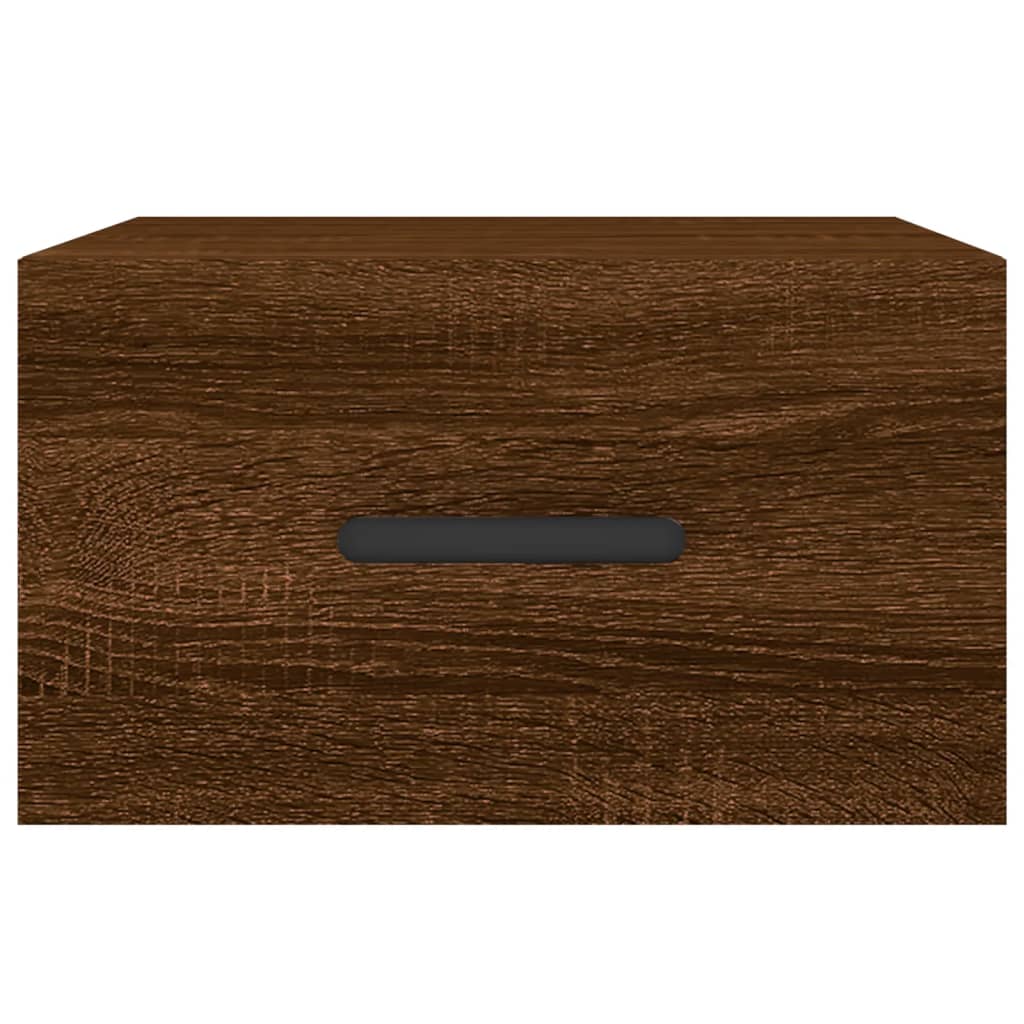 Κομοδίνο Επιτοίχιο Καφέ Δρυς 35 x 35 x 20 εκ.