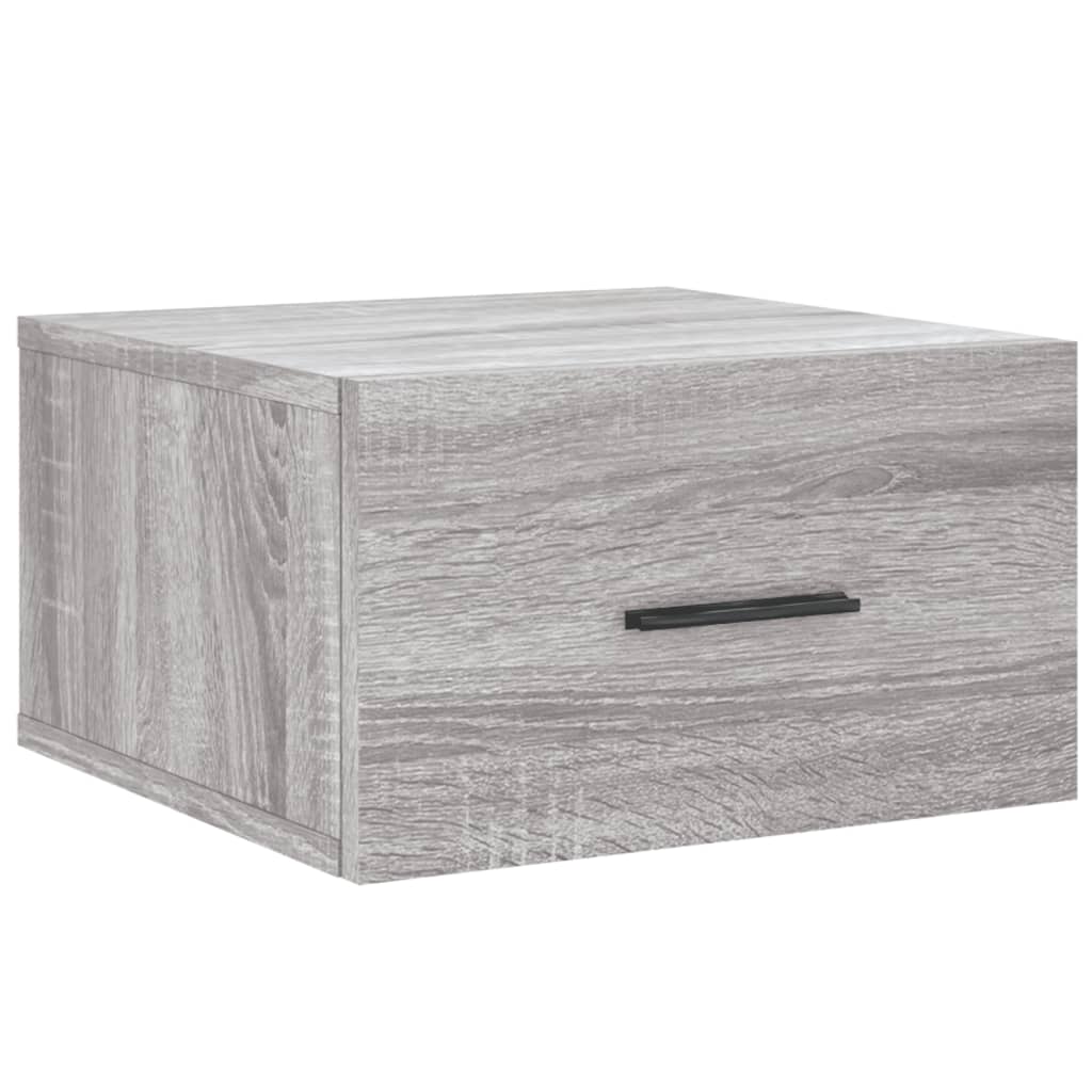 Κομοδίνα Επιτοίχια Γκρι Sonoma 35 x 35 x 20 εκ.