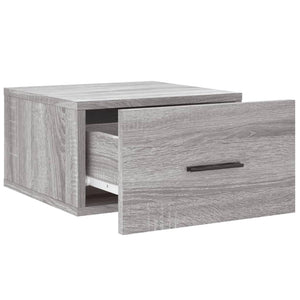 Κομοδίνα Επιτοίχια Γκρι Sonoma 35 x 35 x 20 εκ.