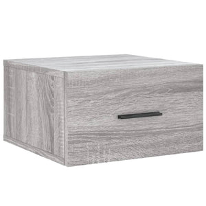 Κομοδίνα Επιτοίχια 2 τεμ. Γκρι Sonoma 35 x 35 x 20 εκ.