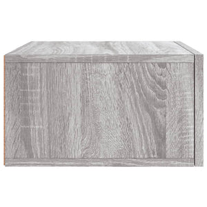 Κομοδίνα Επιτοίχια 2 τεμ. Γκρι Sonoma 35 x 35 x 20 εκ.