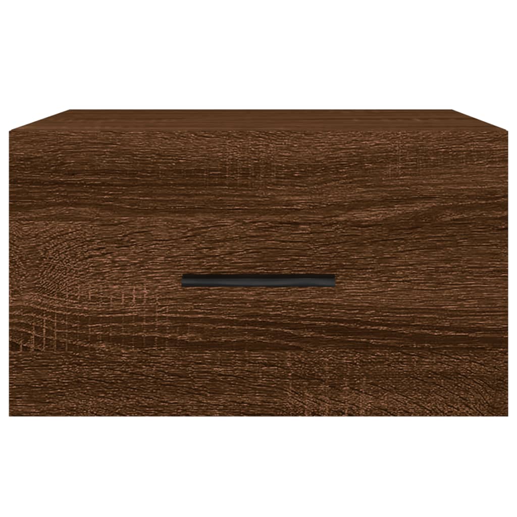 Κομοδίνο Επιτοίχιο Καφέ Δρυς 35 x 35 x 20 εκ.