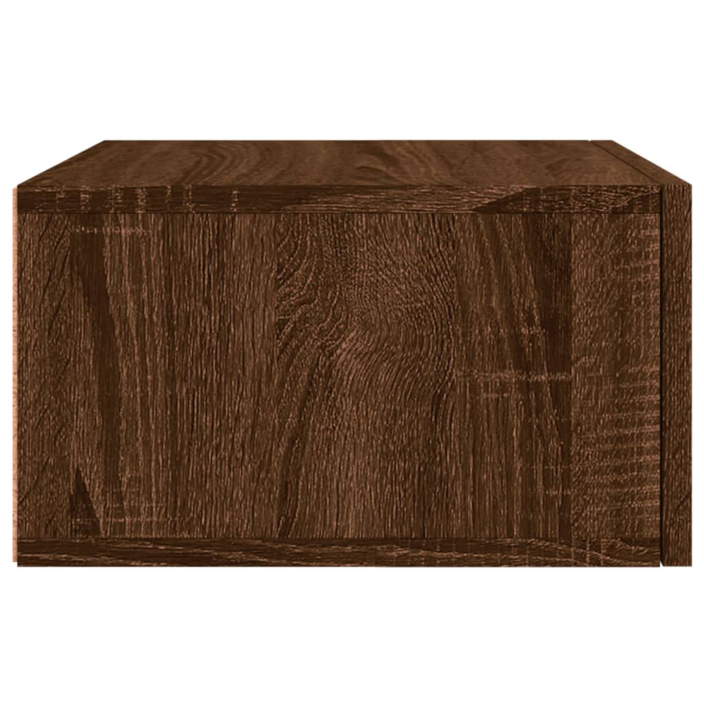 Κομοδίνο Επιτοίχιο Καφέ Δρυς 35 x 35 x 20 εκ.