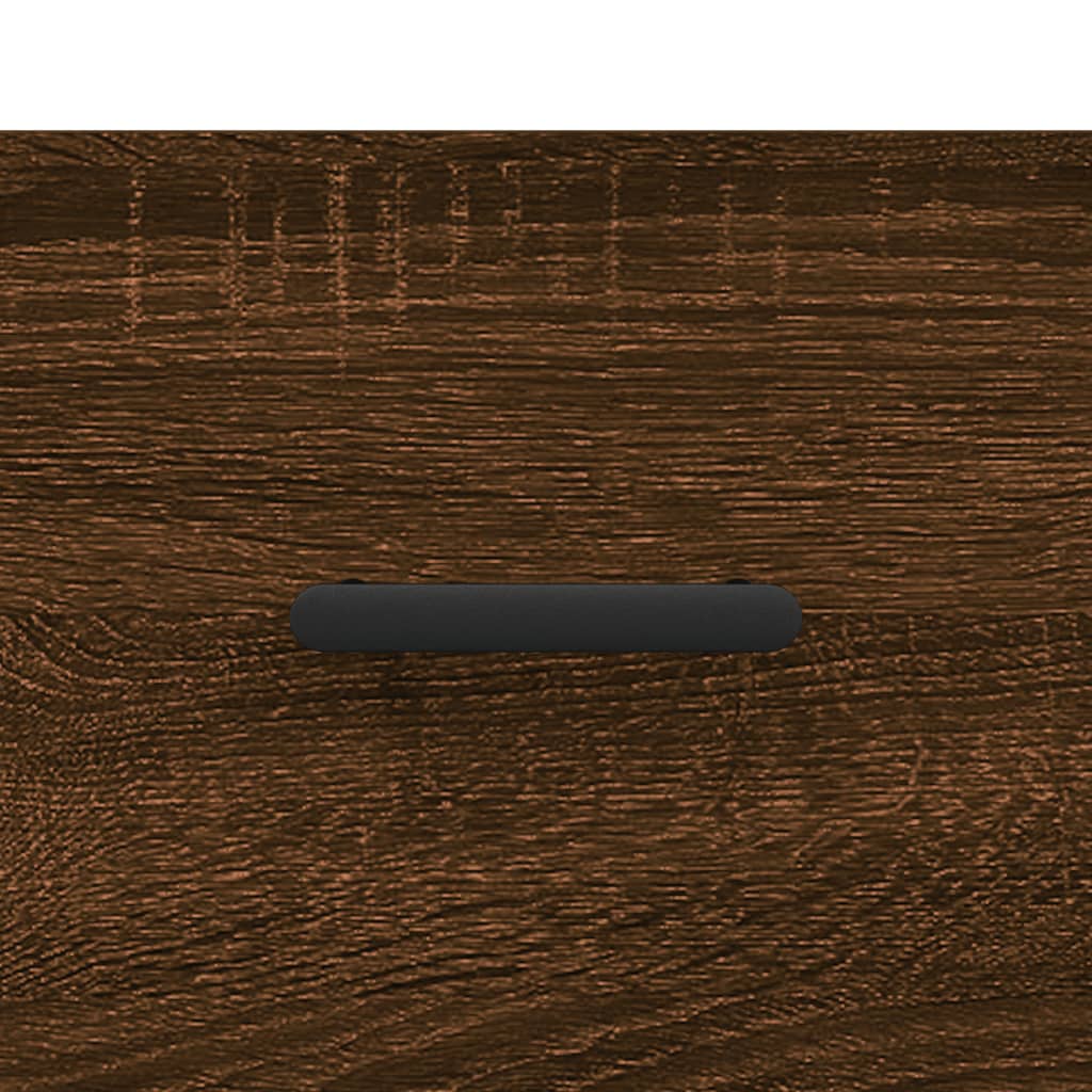 Κομοδίνα Επιτοίχια 2 τεμ. Καφέ Δρυς 35 x 35 x 20 εκ.