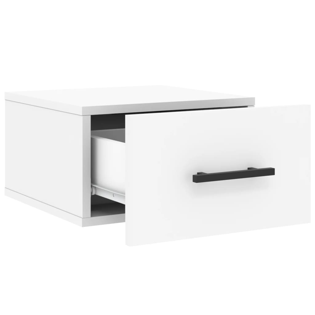 Κομοδίνο Επιτοίχιο Λευκά 35 x 35 x 20 εκ. - Pakobazaar