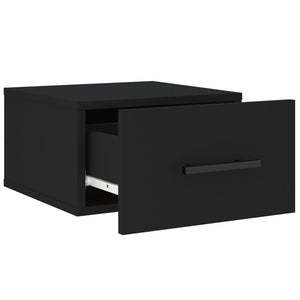 Κομοδίνο Επιτοίχιο Μαύρα 35 x 35 x 20 εκ.