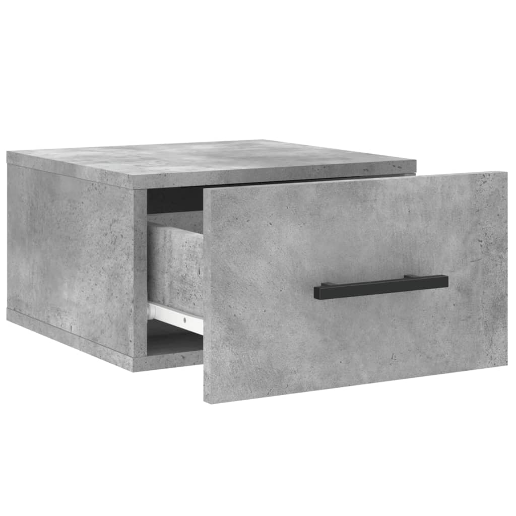 Κομοδίνο Επιτοίχιο Γκρι Σκυροδέματος 35 x 35 x 20 εκ.