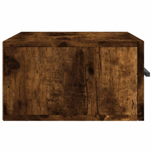 Κομοδίνα Επιτοίχια 2 τεμ. Καπνιστή Δρυς 35x35x20 εκ.