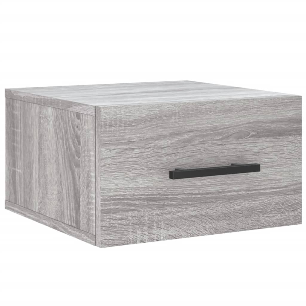 Κομοδίνα Επιτοίχια Γκρι Sonoma 35 x 35 x 20 εκ.