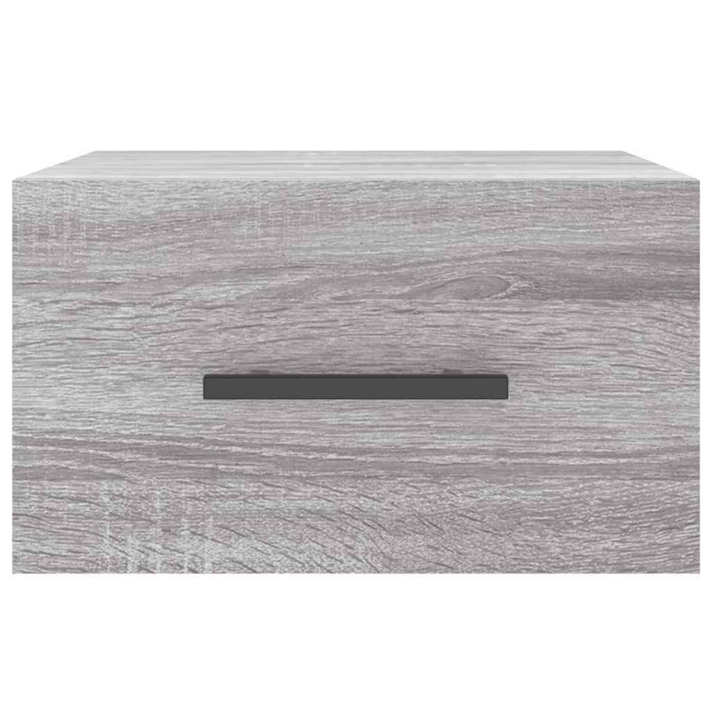 Κομοδίνα Επιτοίχια Γκρι Sonoma 35 x 35 x 20 εκ.