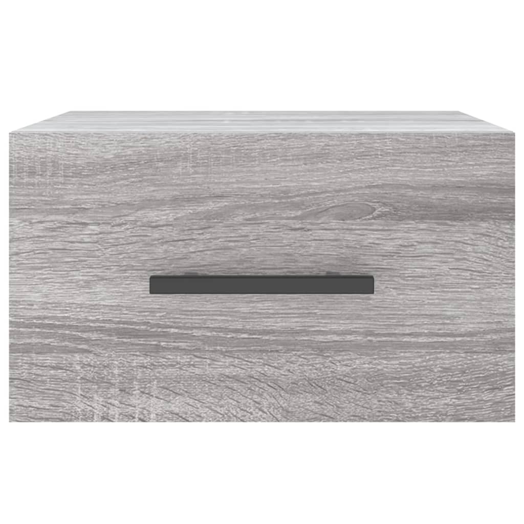 Κομοδίνα Επιτοίχια 2 τεμ. Γκρι Sonoma 35 x 35 x 20 εκ.