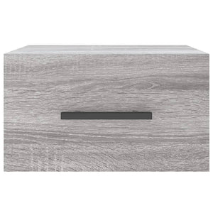 Κομοδίνα Επιτοίχια 2 τεμ. Γκρι Sonoma 35 x 35 x 20 εκ.
