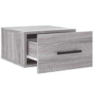Κομοδίνα Επιτοίχια 2 τεμ. Γκρι Sonoma 35 x 35 x 20 εκ.