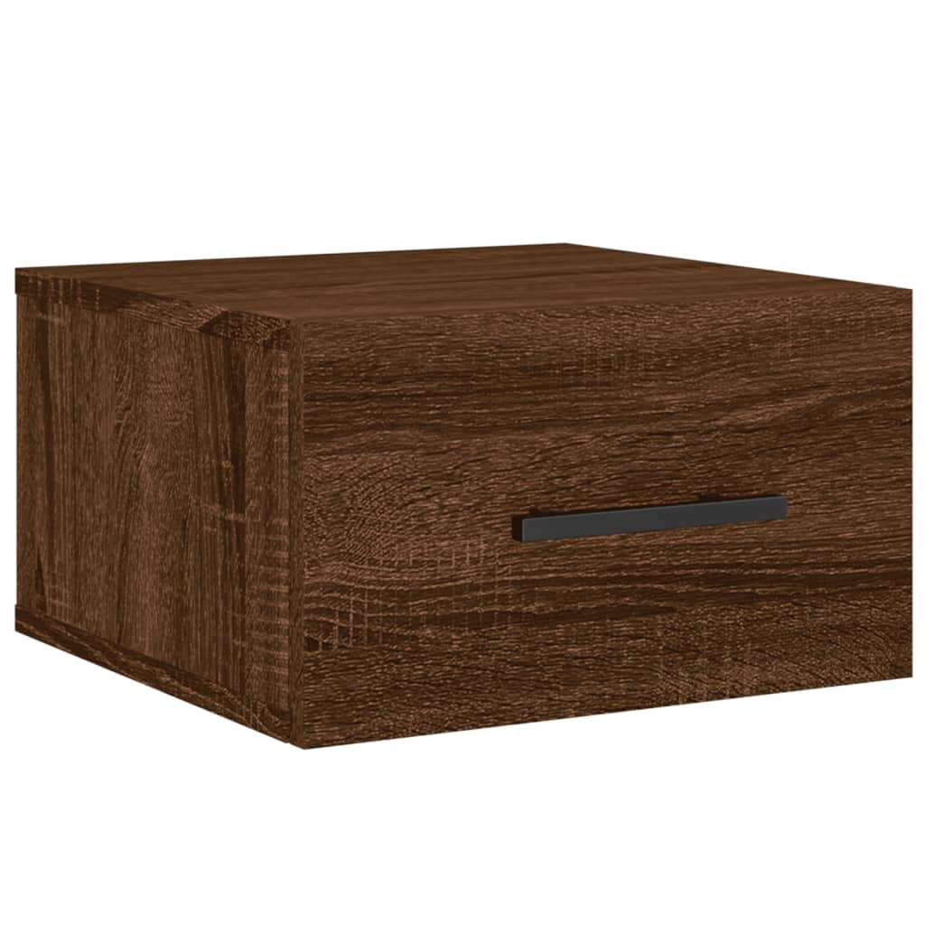Κομοδίνο Επιτοίχιο Καφέ Δρυς 35 x 35 x 20 εκ.