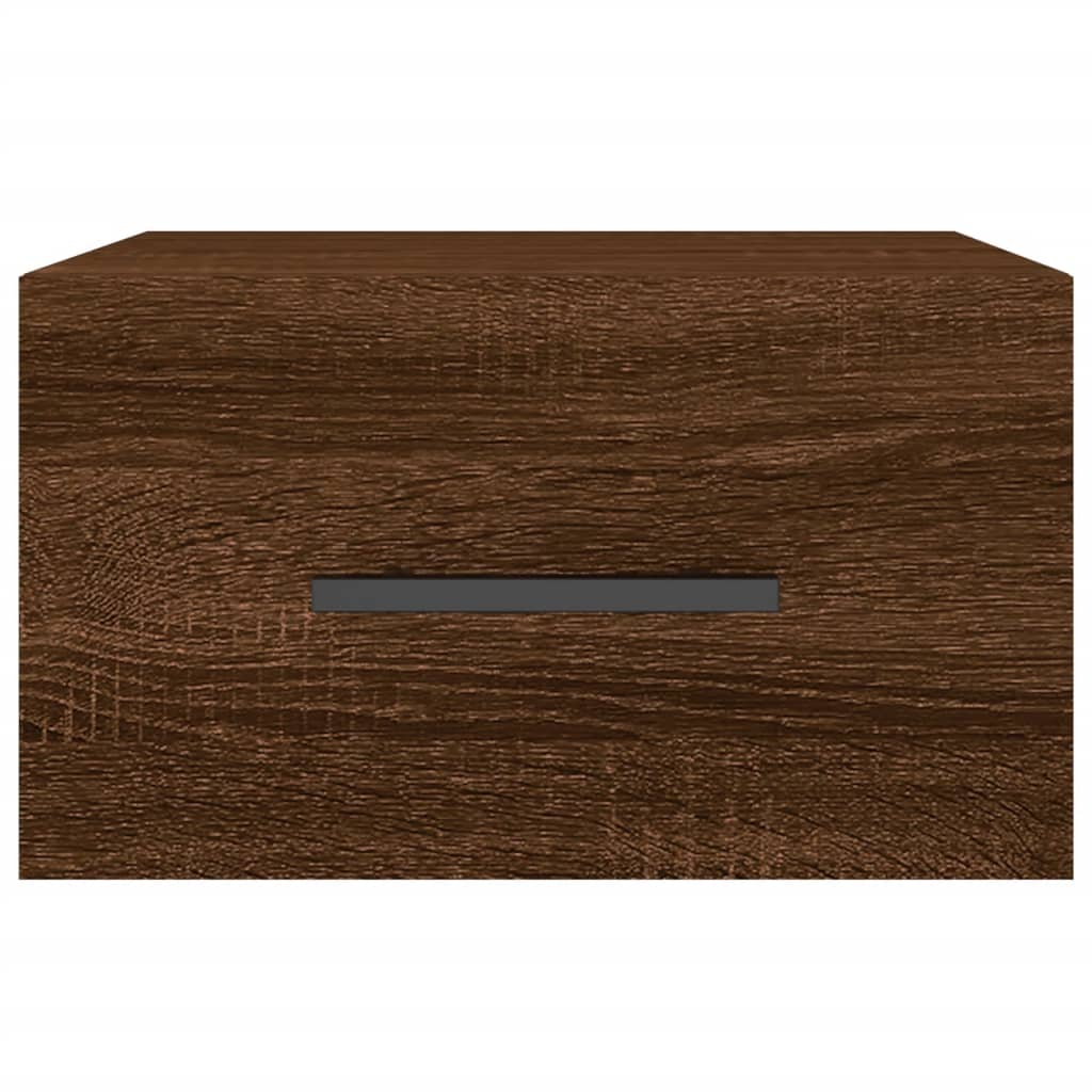 Κομοδίνο Επιτοίχιο Καφέ Δρυς 35 x 35 x 20 εκ.