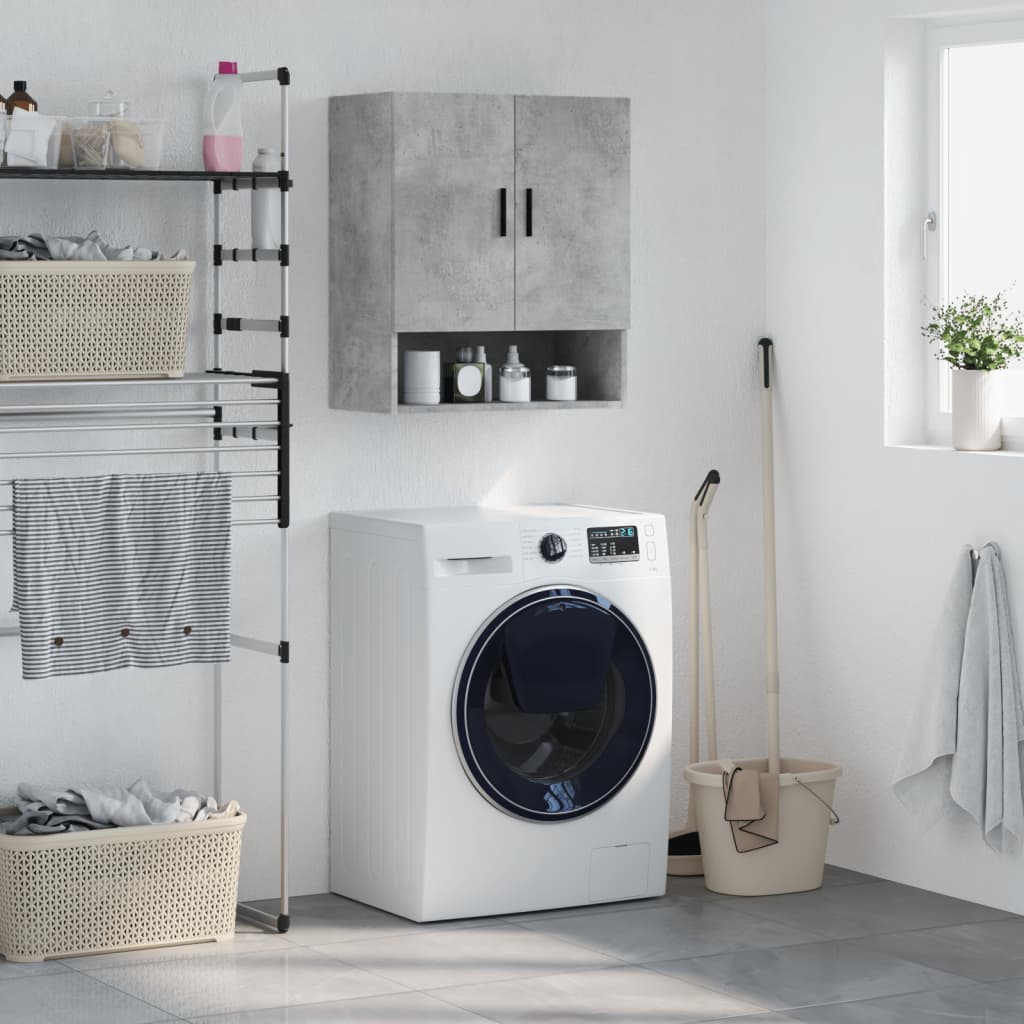 Ντουλάπι Τοίχου Γκρι Σκυρ. 60x31x70 εκ. Επεξεργασμένο Ξύλο - Pakobazaar