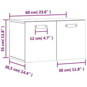 Ντουλάπι Τοίχου Sonoma Δρυς 60x36,5x35 εκ. Επεξεργασμένο Ξύλο
