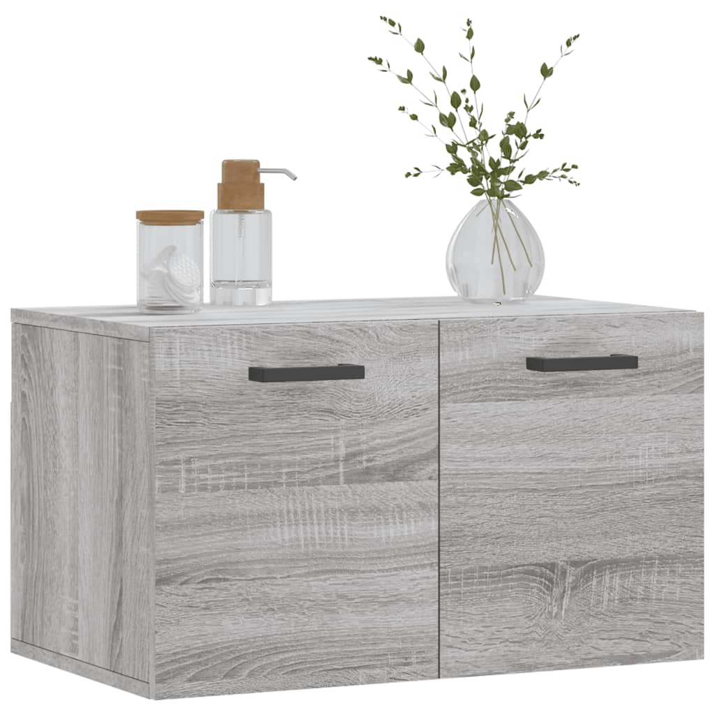 Ντουλάπι Τοίχου Γκρι Sonoma 60x36,5x35 εκ. Επεξεργασμένο Ξύλο