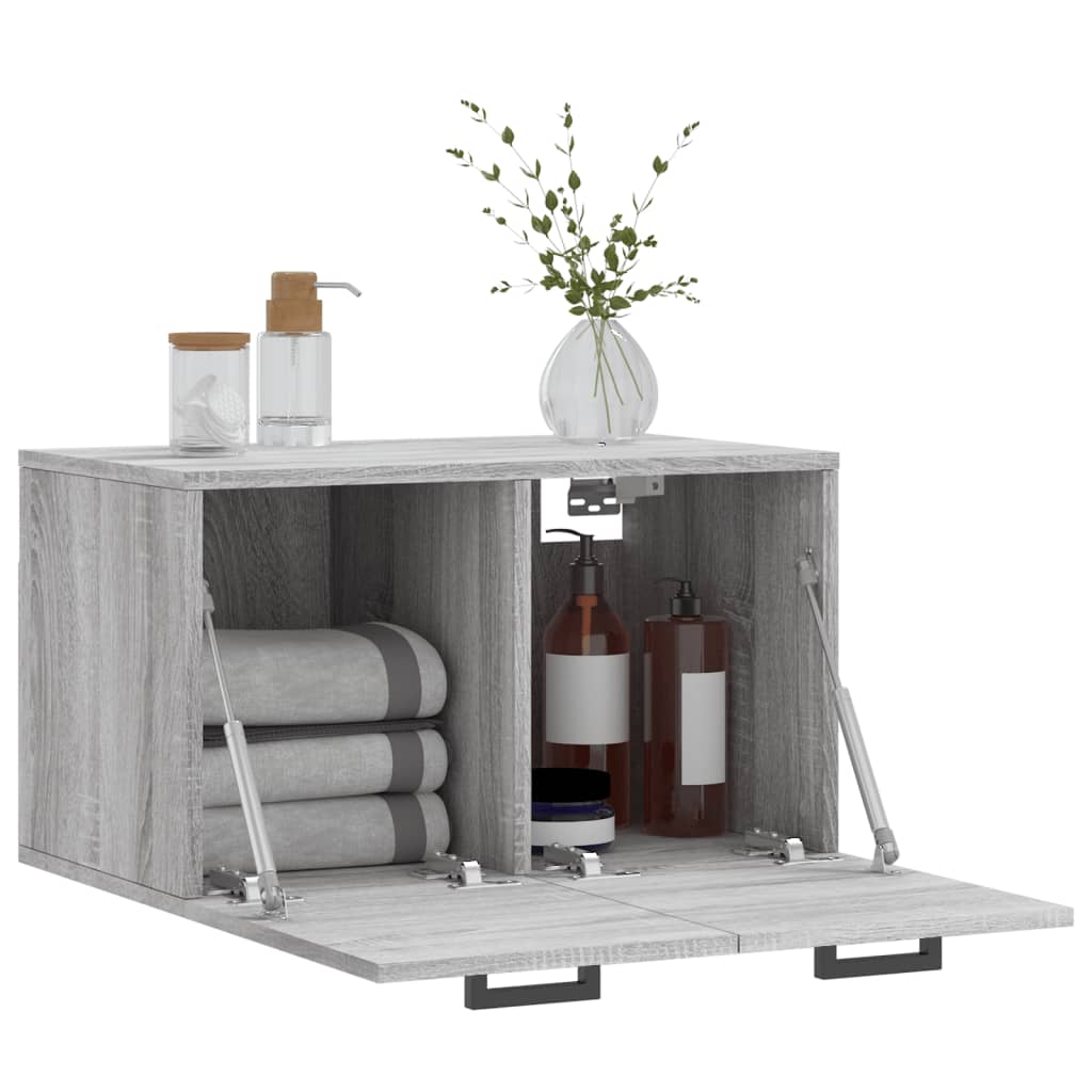 Ντουλάπι Τοίχου Γκρι Sonoma 60x36,5x35 εκ. Επεξεργασμένο Ξύλο