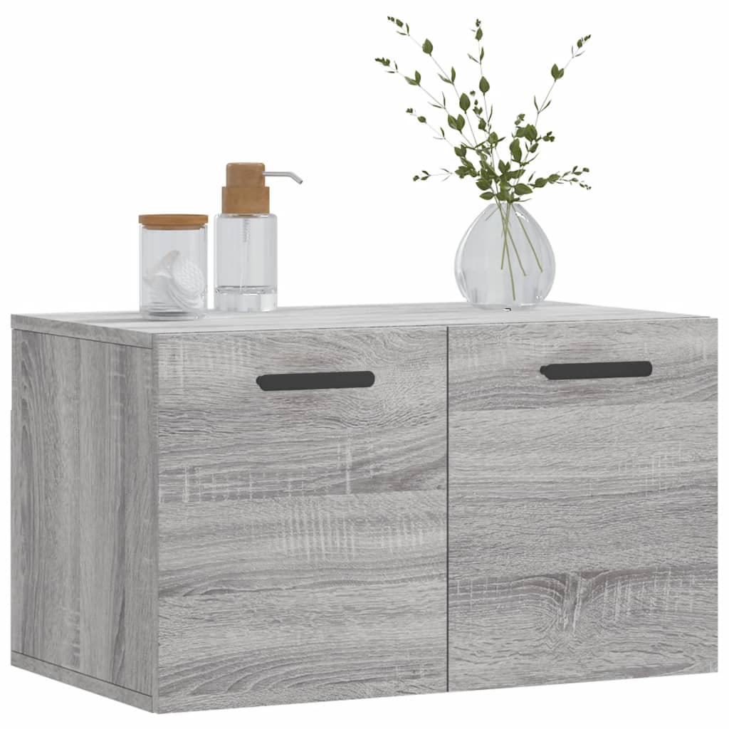 Ντουλάπι Τοίχου Γκρι Sonoma 60x36,5x35 εκ. Επεξεργασμένο Ξύλο