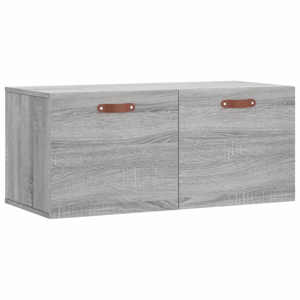 Ντουλάπι Τοίχου Γκρι Sonoma 80x36,5x35 εκ. Επεξεργασμένο Ξύλο