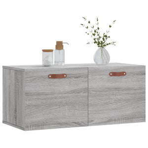 Ντουλάπι Τοίχου Γκρι Sonoma 80x36,5x35 εκ. Επεξεργασμένο Ξύλο