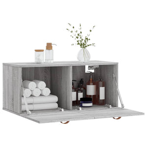 Ντουλάπι Τοίχου Γκρι Sonoma 80x36,5x35 εκ. Επεξεργασμένο Ξύλο