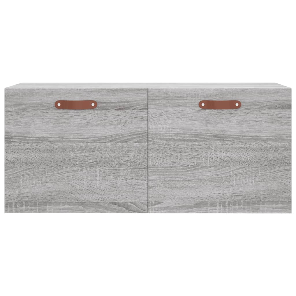 Ντουλάπι Τοίχου Γκρι Sonoma 80x36,5x35 εκ. Επεξεργασμένο Ξύλο