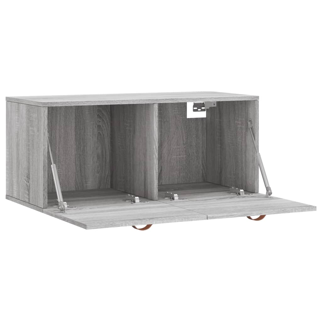 Ντουλάπι Τοίχου Γκρι Sonoma 80x36,5x35 εκ. Επεξεργασμένο Ξύλο