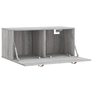 Ντουλάπι Τοίχου Γκρι Sonoma 80x36,5x35 εκ. Επεξεργασμένο Ξύλο
