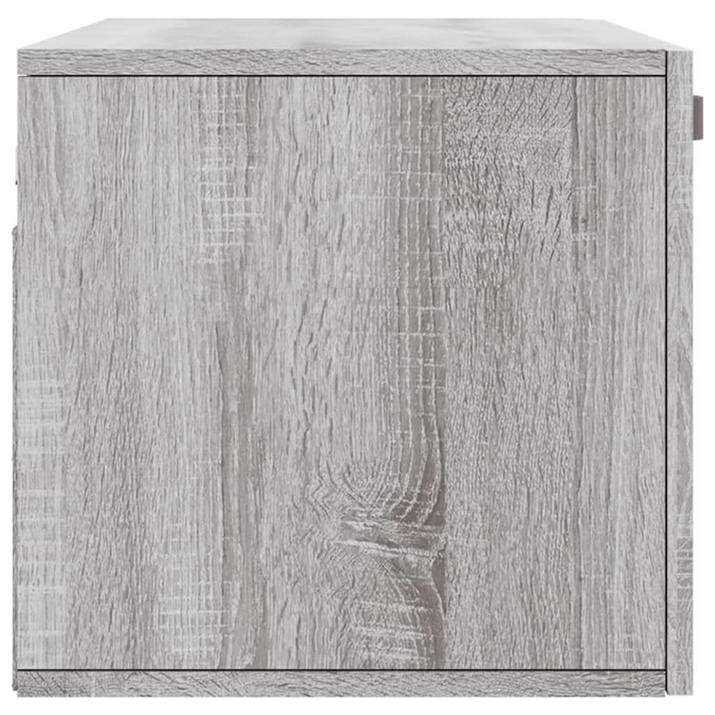 Ντουλάπι Τοίχου Γκρι Sonoma 80x36,5x35 εκ. Επεξεργασμένο Ξύλο