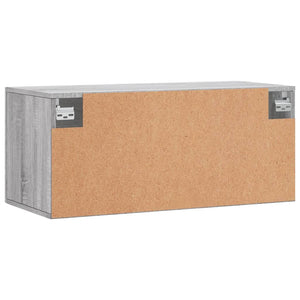 Ντουλάπι Τοίχου Γκρι Sonoma 80x36,5x35 εκ. Επεξεργασμένο Ξύλο