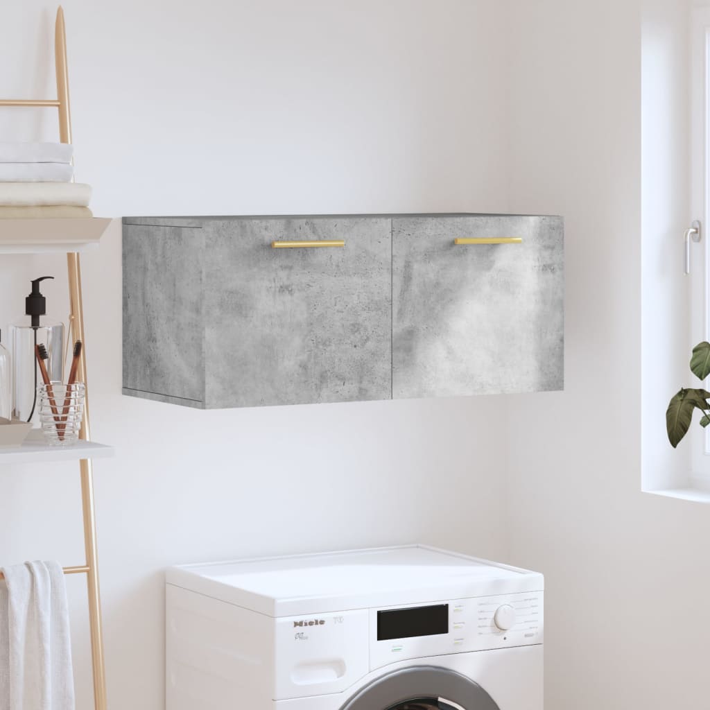 Ντουλάπι Τοίχου Γκρι Σκυρ. 80x36,5x35 εκ. Επεξεργασμένο Ξύλο - Pakobazaar