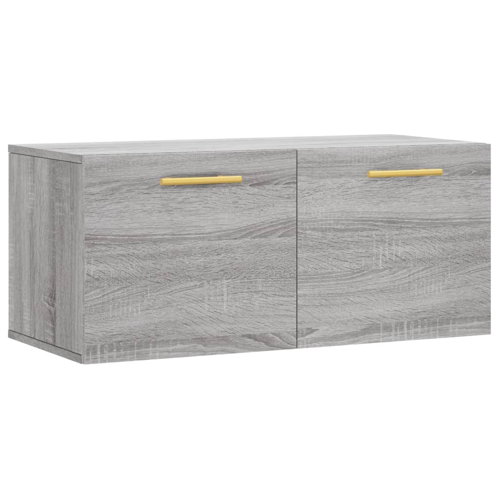 Ντουλάπι Τοίχου Γκρι Sonoma 80x36,5x35 εκ. Επεξεργασμένο Ξύλο - Pakobazaar