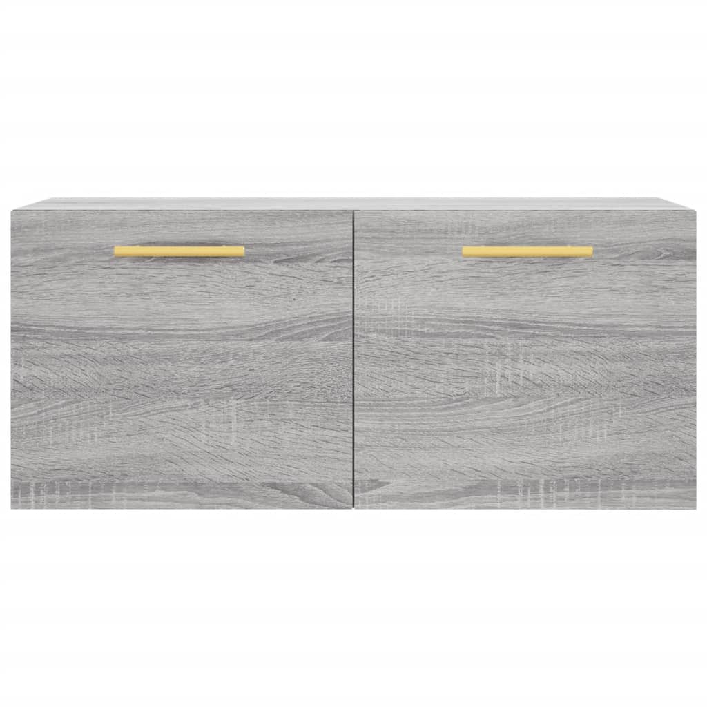 Ντουλάπι Τοίχου Γκρι Sonoma 80x36,5x35 εκ. Επεξεργασμένο Ξύλο - Pakobazaar